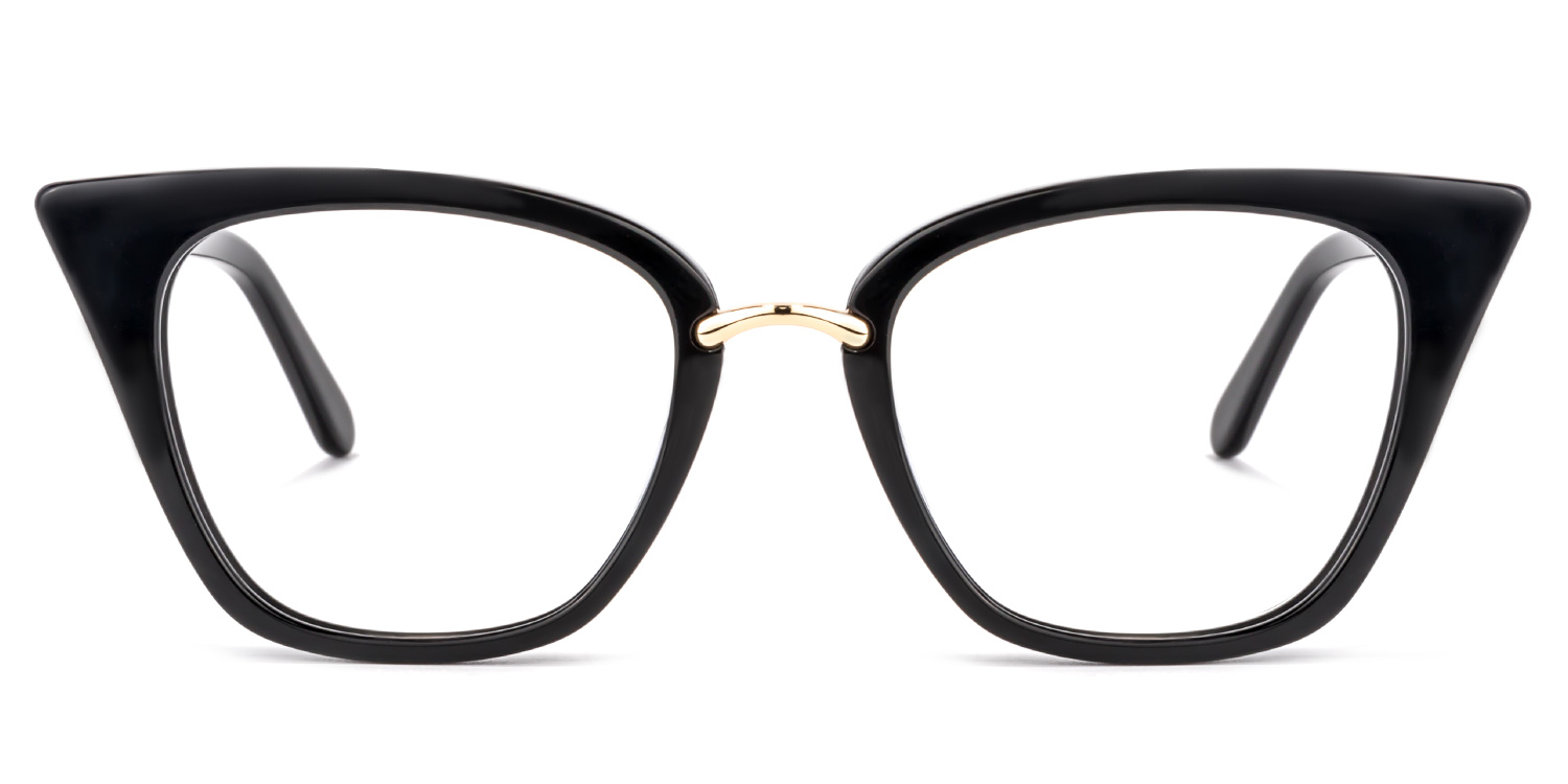 Tallulah Cat Eye Black Eyeglasses and Acetate Frame0