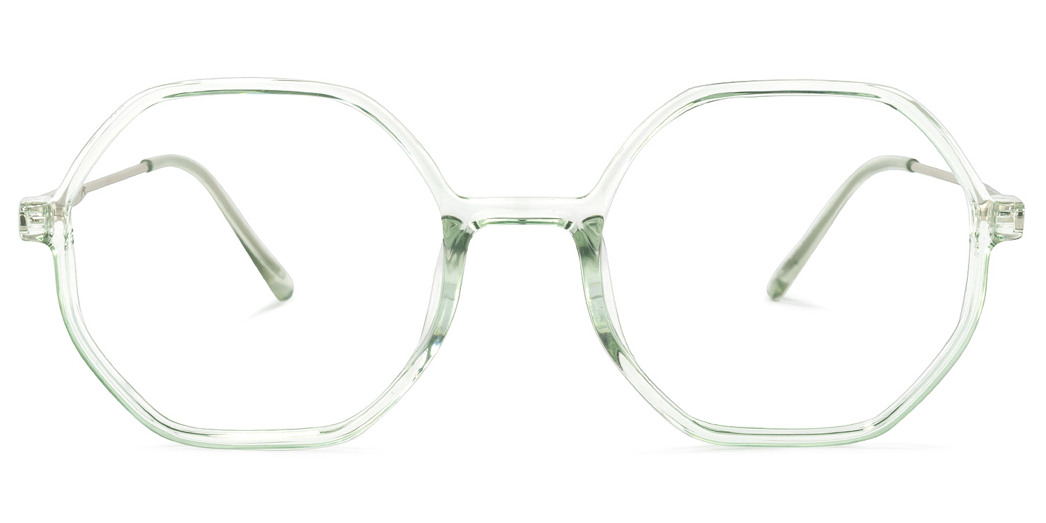 Tanner Geometric Light-Green Glasses | ZEELOOL UK0