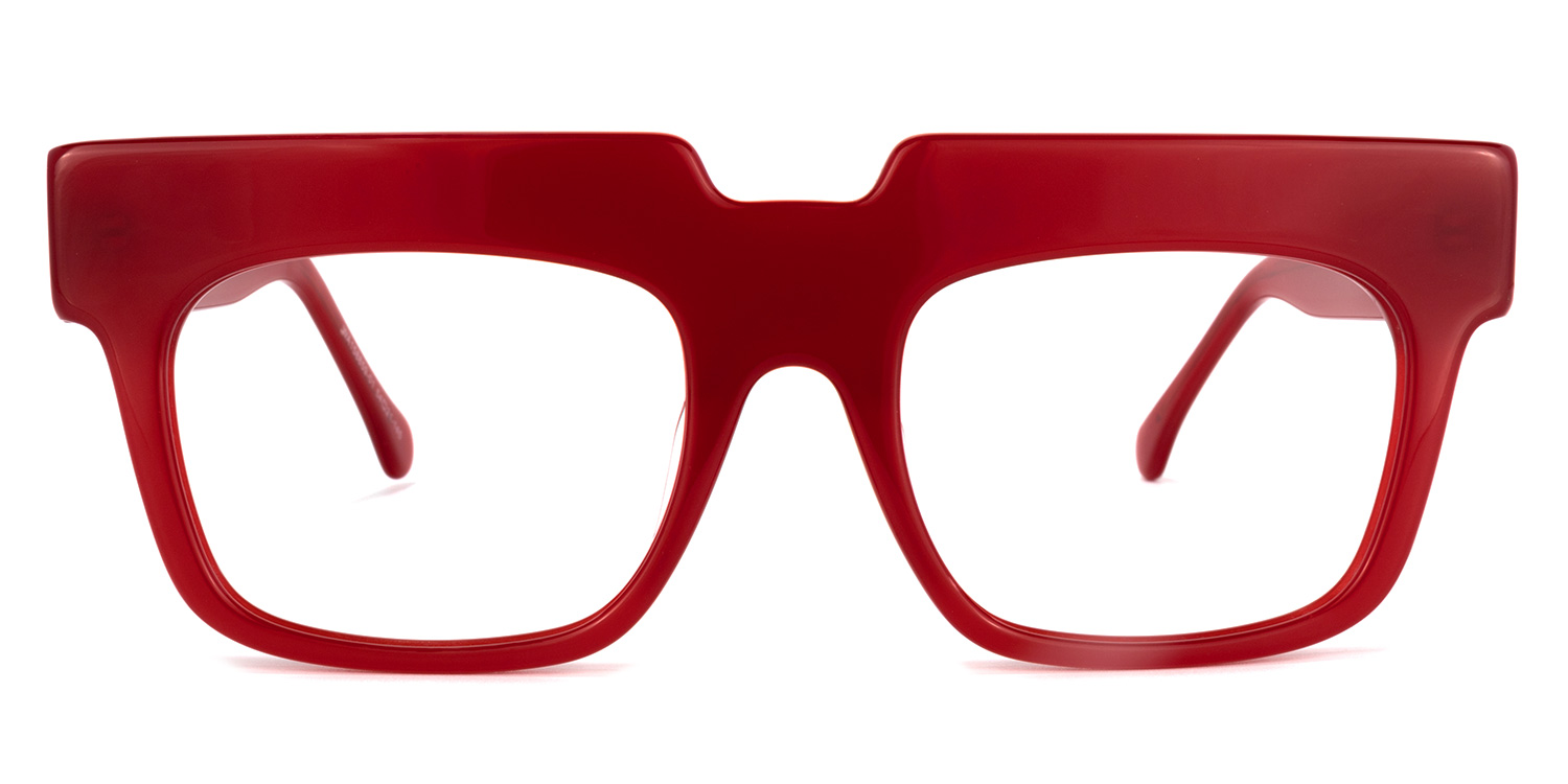 Travis Square Red Glasses | ZEELOOL UK0