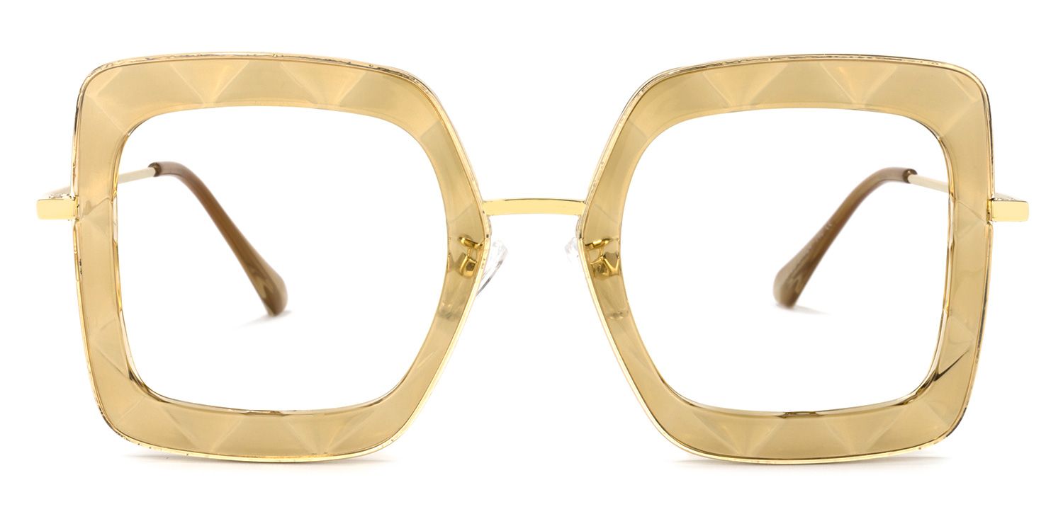 Tucker Square Yellow Glasses | ZEELOOL UK0