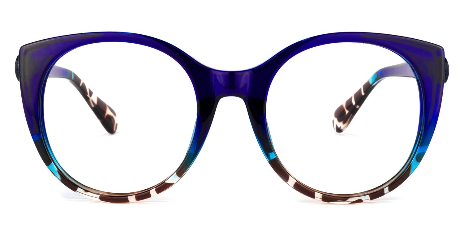 Migdalia Cateye Dark-Blue Glasses | ZEELOOL UK0