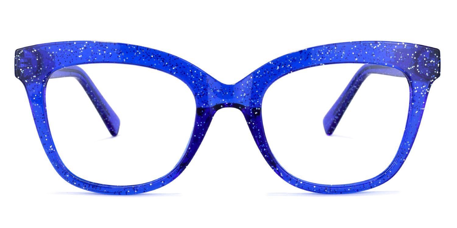 Santiago Cateye Blue Glasses | ZEELOOL UK0