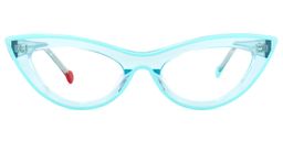 Yuki Cateye Light-Blue Glasses0
