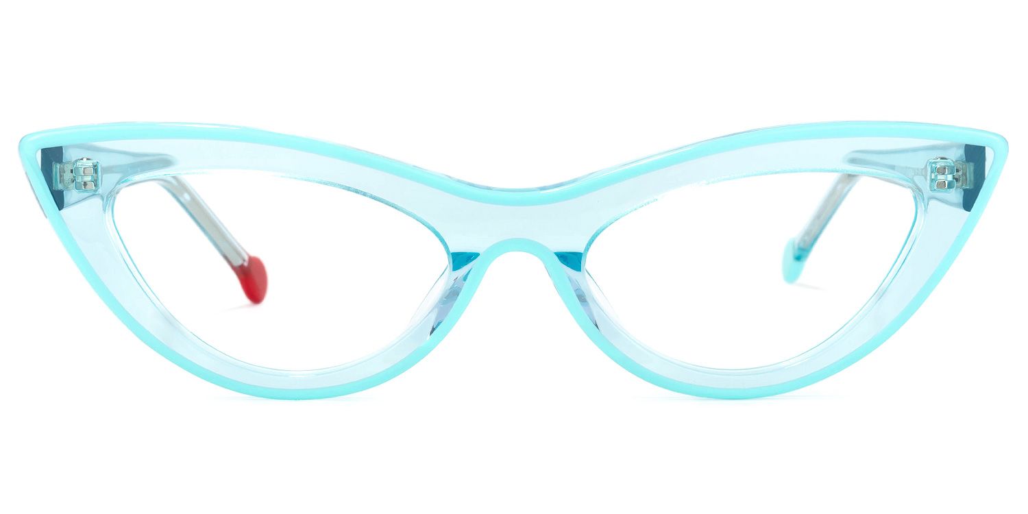 Yuki Cateye Light-Blue Glasses | ZEELOOL UK0