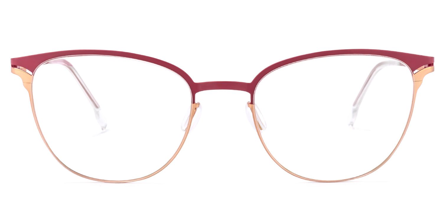 Yelena Sqaure Red Glasses | ZEELOOL UK0