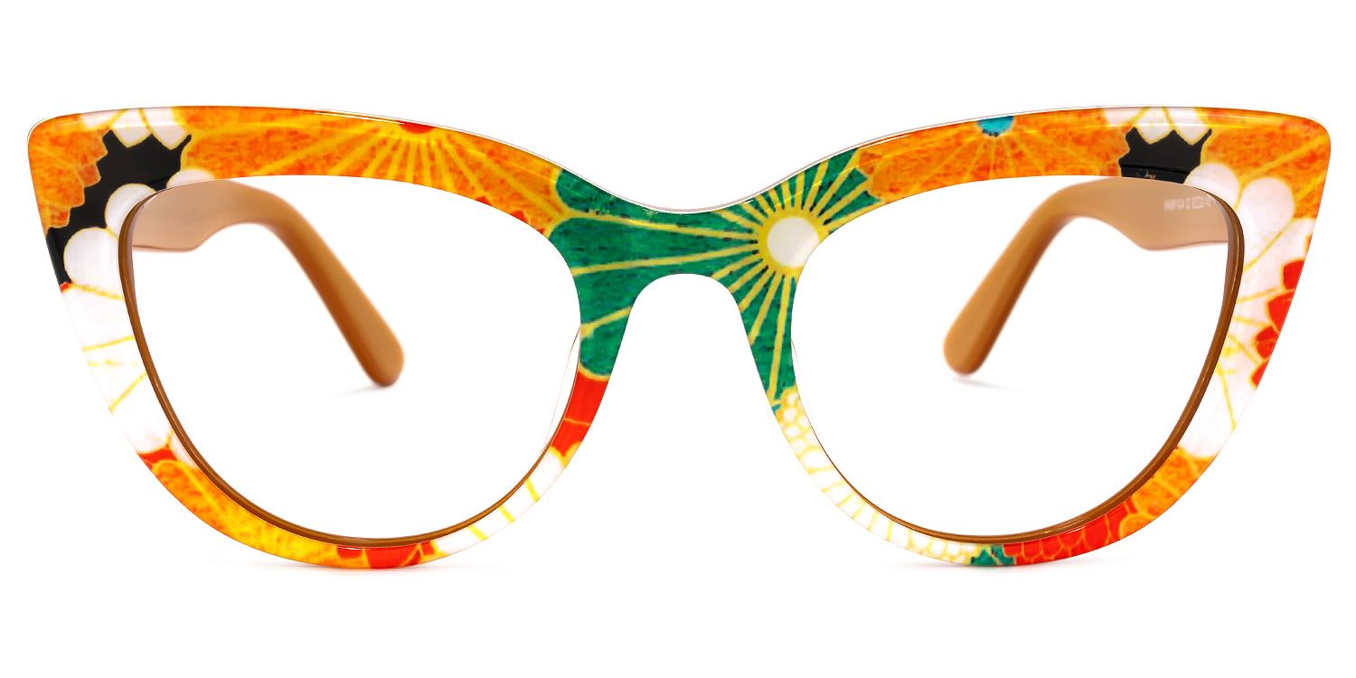 Makie Cateye Yellow Glasses | ZEELOOL UK0