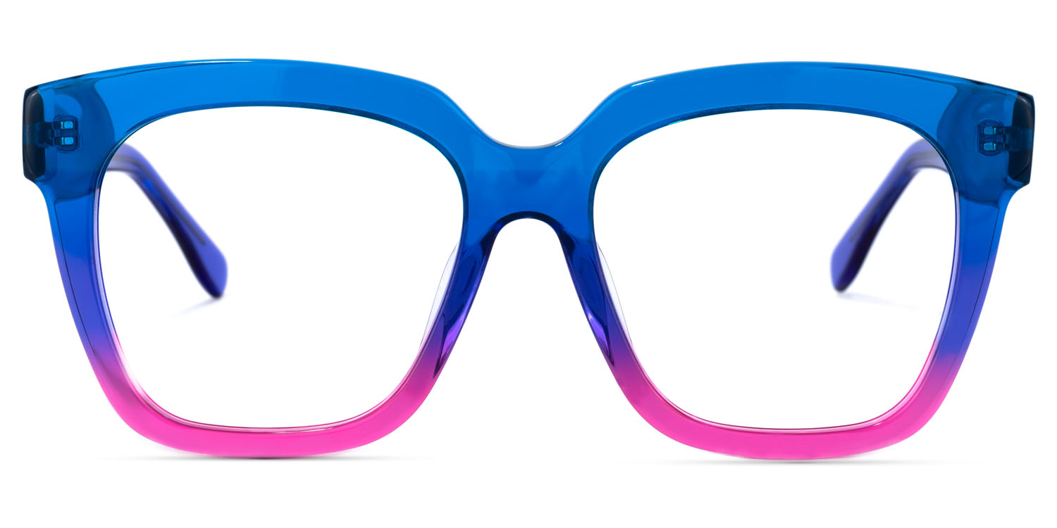Xion Square Blue-Pink Glasses0