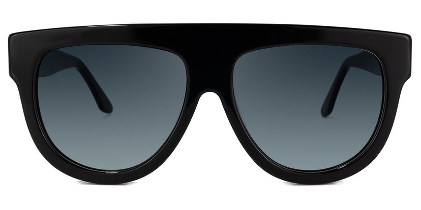 Jules Black Round Sunglasses