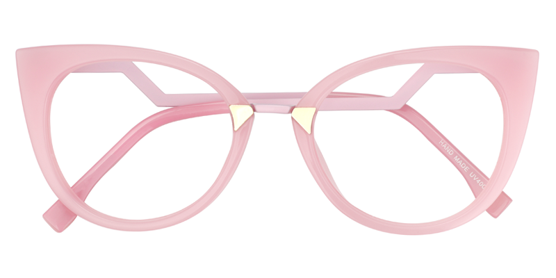 Cat Eye Pink Glasses | ZEELOOL UK Eyeglass Frame1