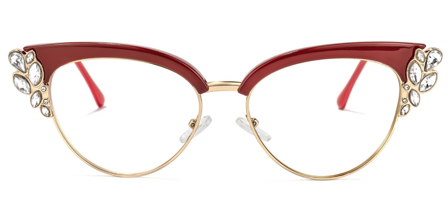 Cat Eye Red Glasses0