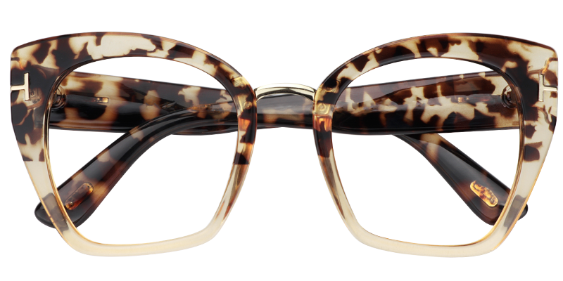 Square Light Tortoise Glasses | ZEELOOL UK2