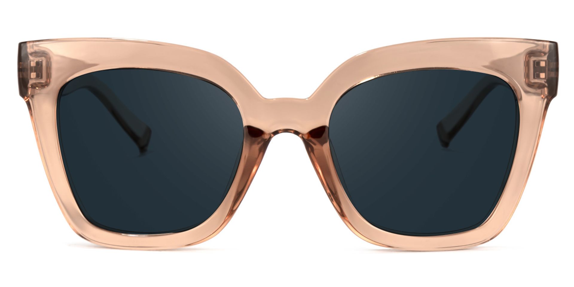 Square Malcolm Sunglasses with Beige Frames0