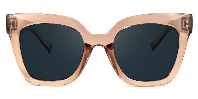 Malcolm Square Beige-Clear Sunglasses