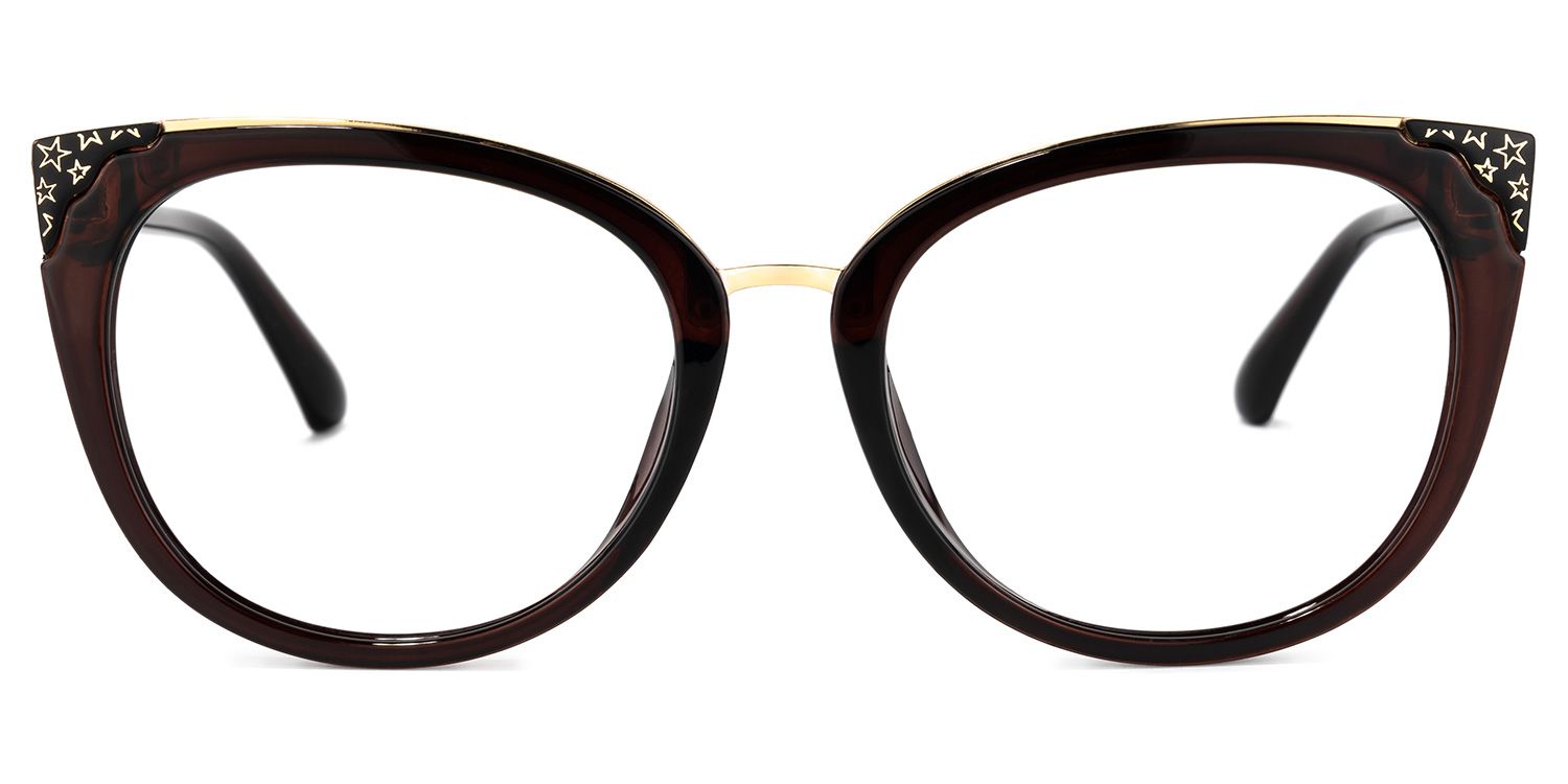 Dalton Cat Eye Burgundy Glasses | ZEELOOL UK0