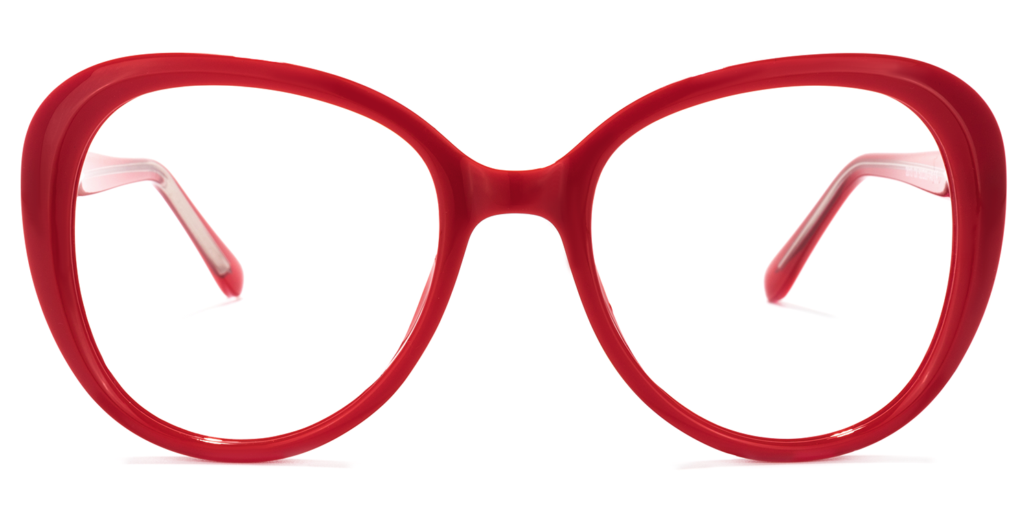 Elena Round Red Glasses | ZEELOOL UK0