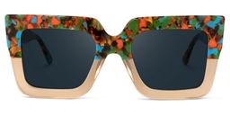 Brandon Square Beige Sunglasses0
