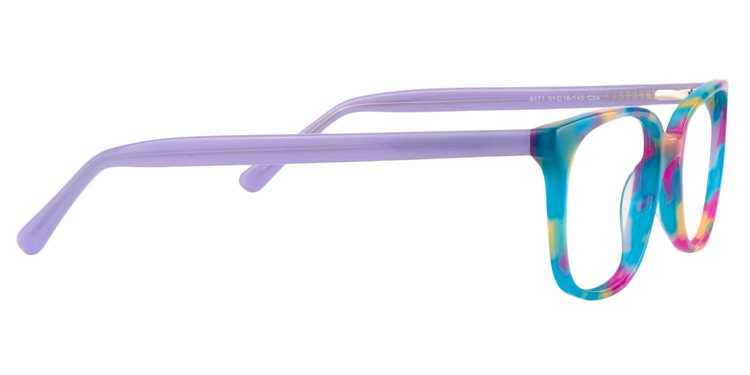 Rectangle Blue Glasses | ZEELOOL UK4