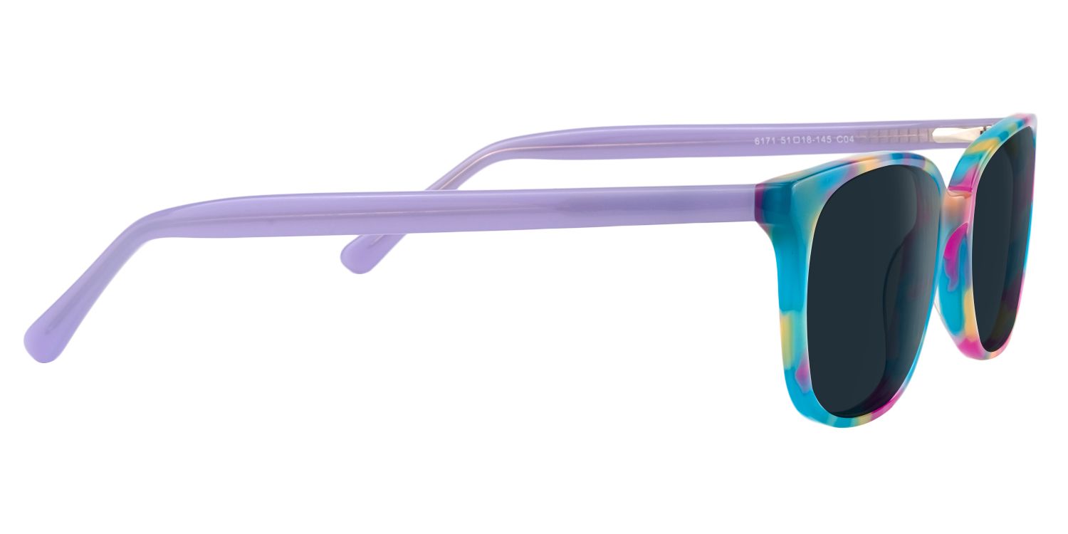 Rectangle Blue Glasses | ZEELOOL UK2
