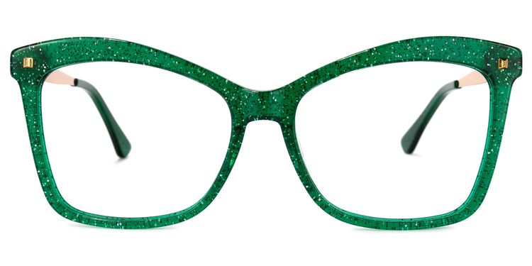 Isaebella Butterfly Green Glasses