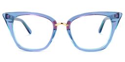 Martha Cat Eye Light-Blue Glasses0