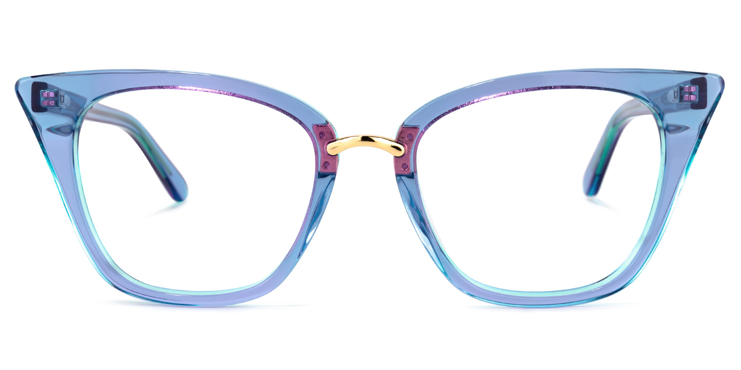 Martha Cat Eye Light-Blue Glasses0