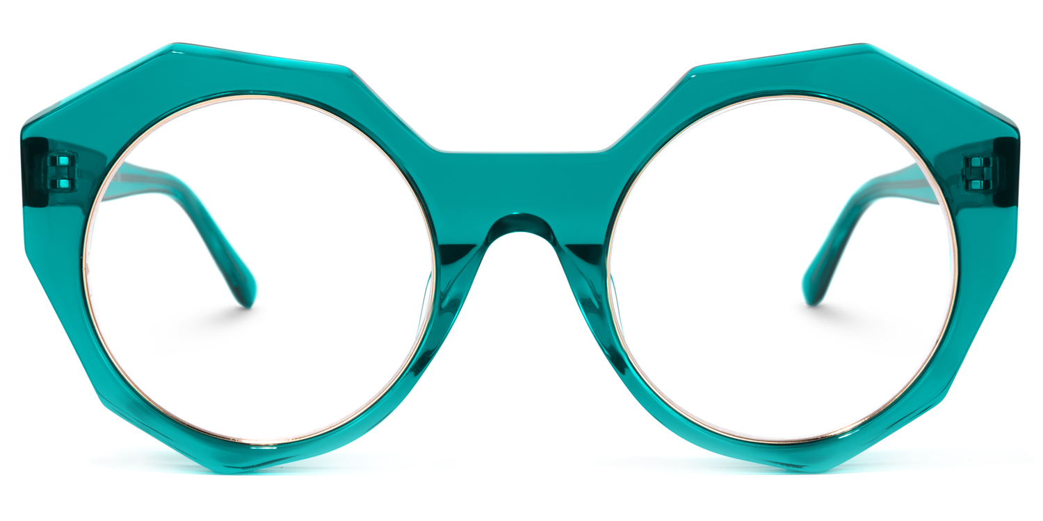 Bogar Geometric Green Glasses | ZEELOOL UK0