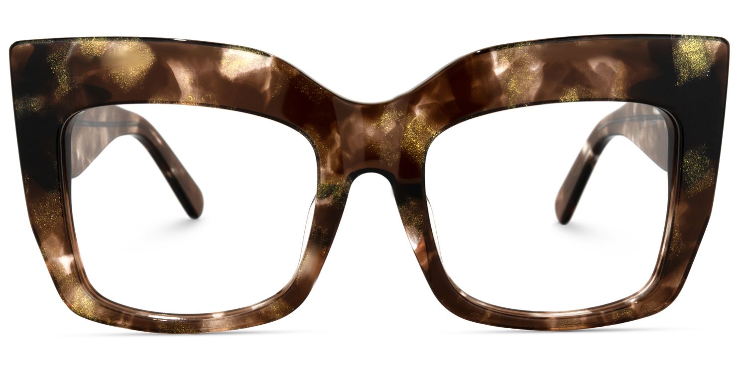 Charmaine Cat Eye Brown Glasses | ZEELOOL UK0