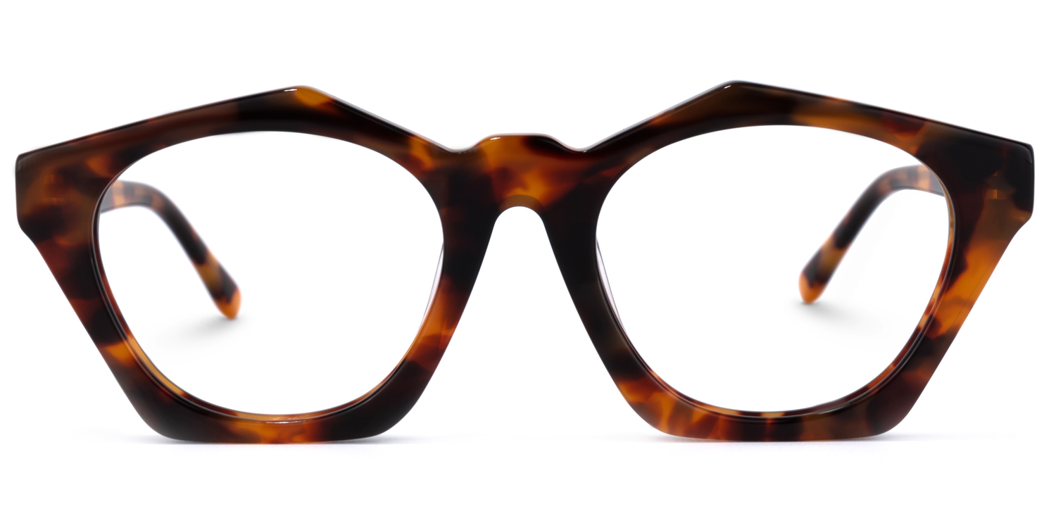 Flores Geometric Tortoise Glasses | ZEELOOL UK0