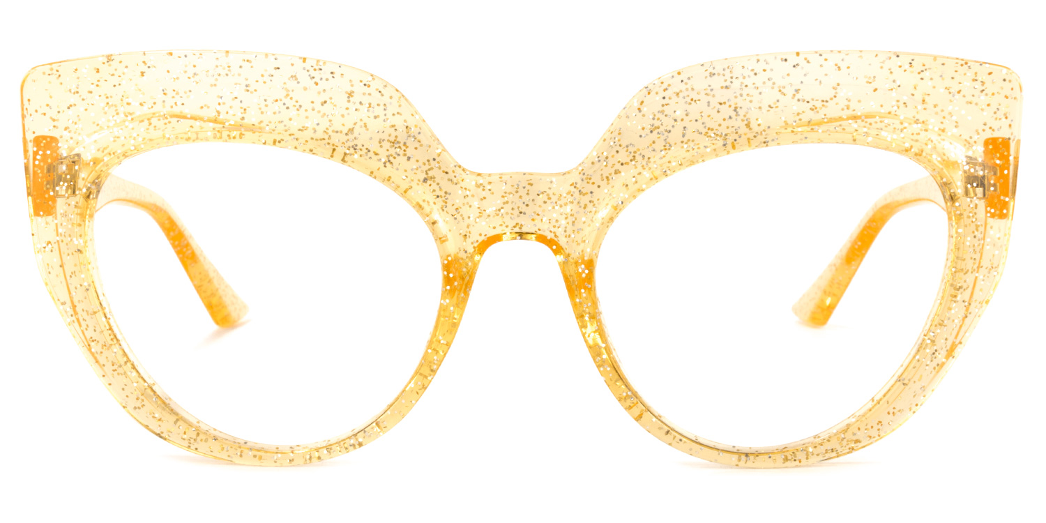 Depp Cateye Yellow Glasses0