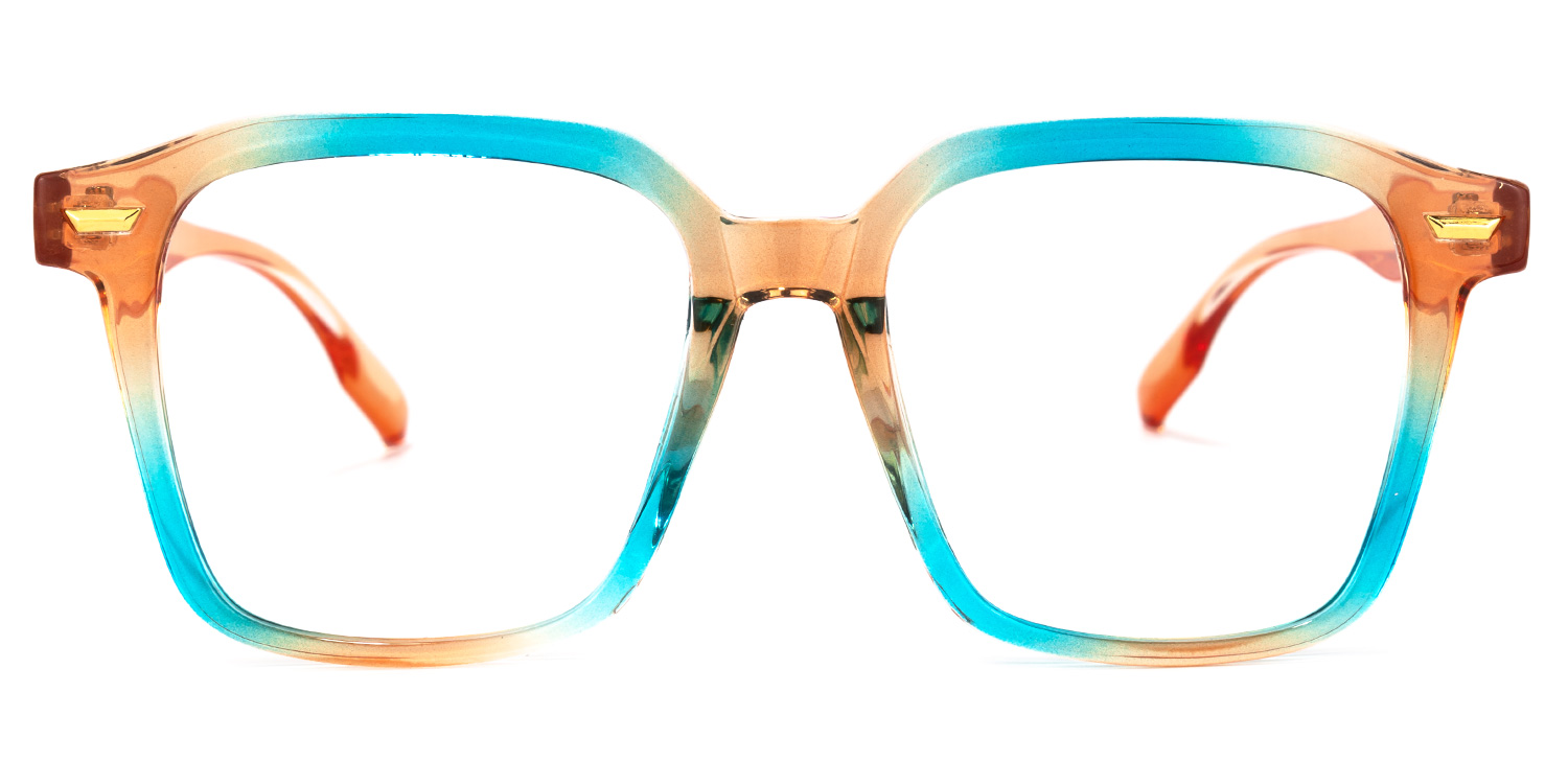 Rivera Square Blue-Orange Glasses | ZEELOOL UK0