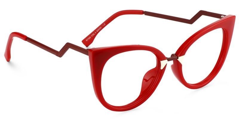 Jacqueline Cat Eye Red Glasses | Zeelool Glasses2