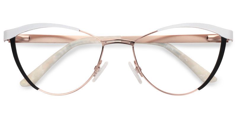 Sydney Cat Eye White Frame Glasses | ZEELOOL UK1