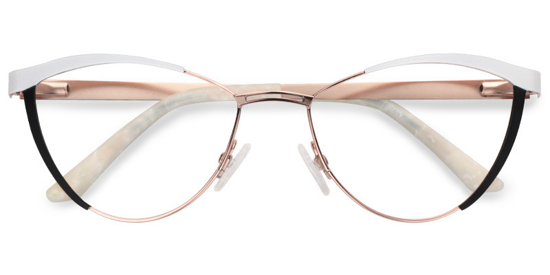 Sydney Cat Eye White Frame Glasses | ZEELOOL UK1