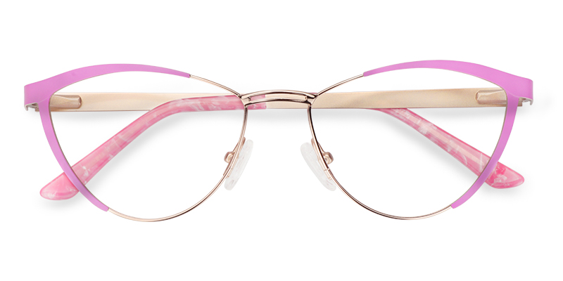 Sydney Cat Eye Pink Glasses | ZEELOOL UK2