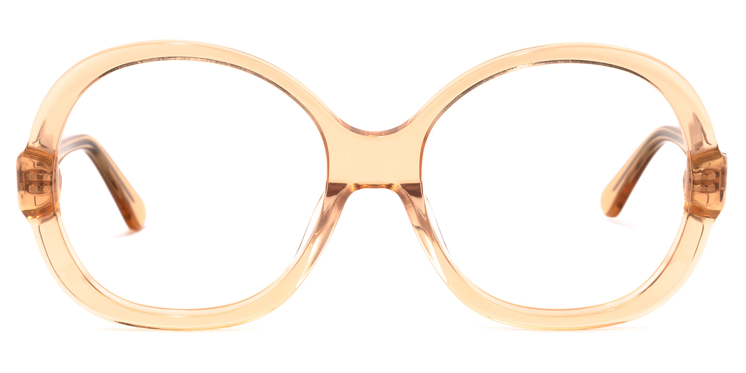 Bryan Round Orange Glasses | ZEELOOL UK0