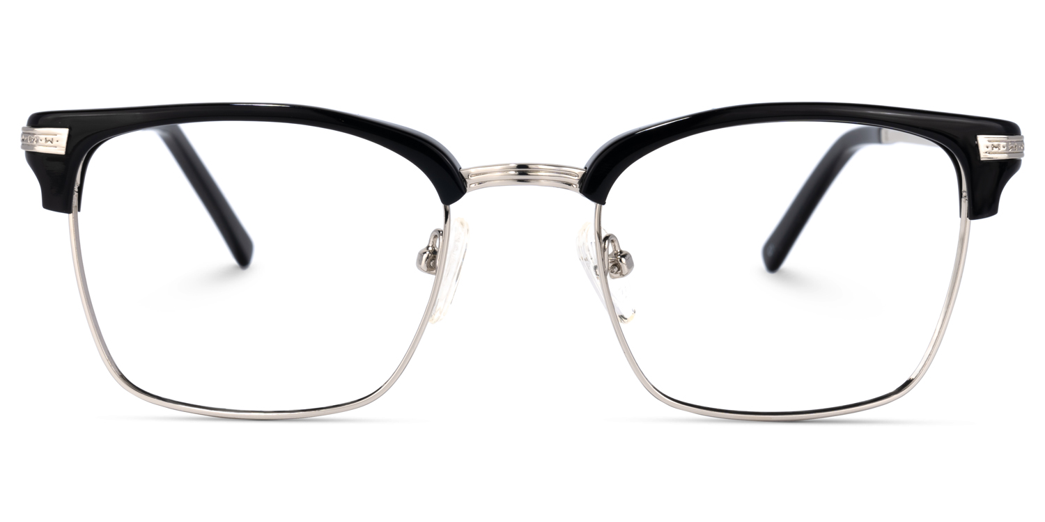 Simmons Browline Black Glasses | ZEELOOL UK0