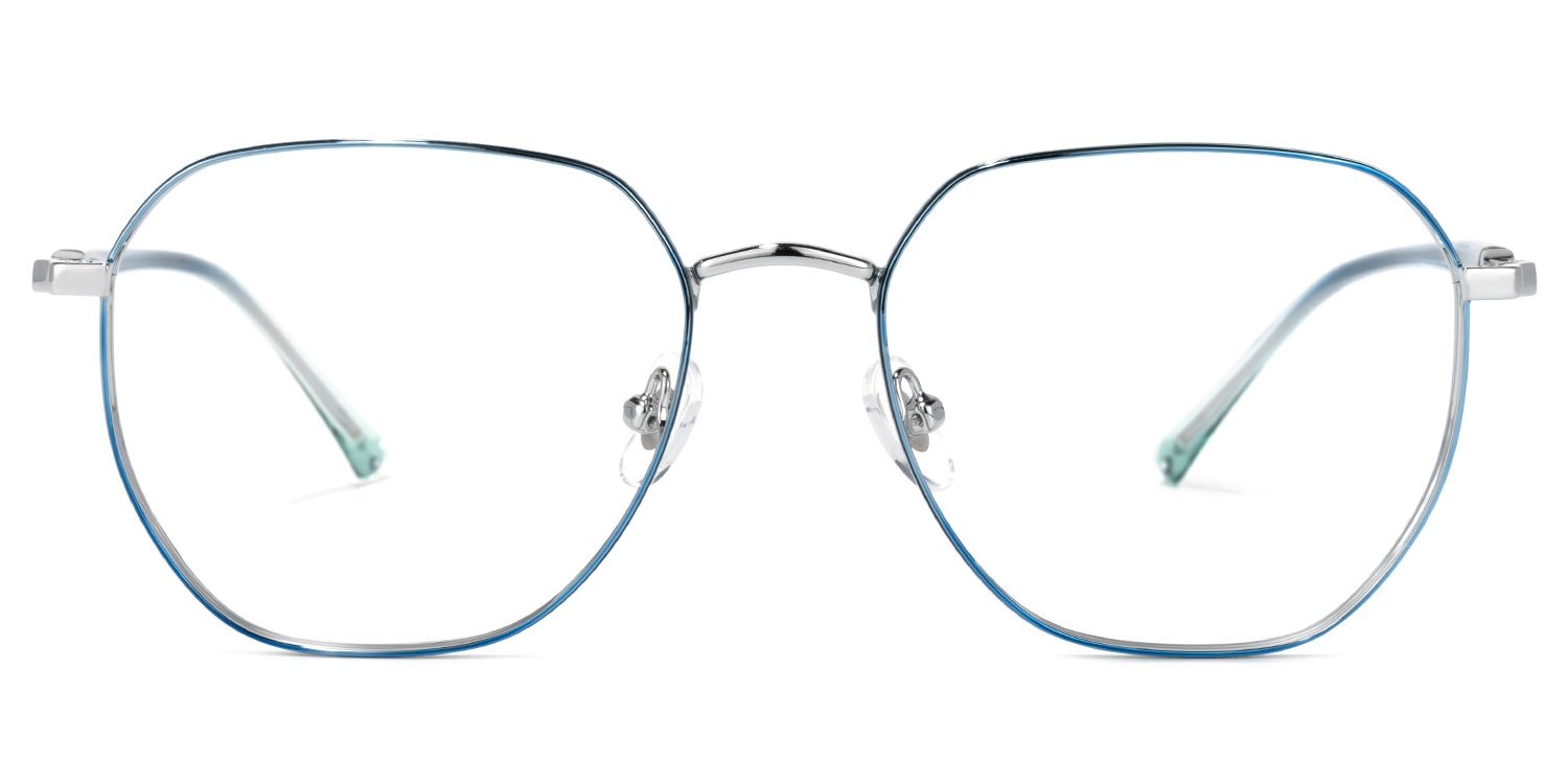 Veronica Geometric Blue Glasses | ZEELOOL UK0