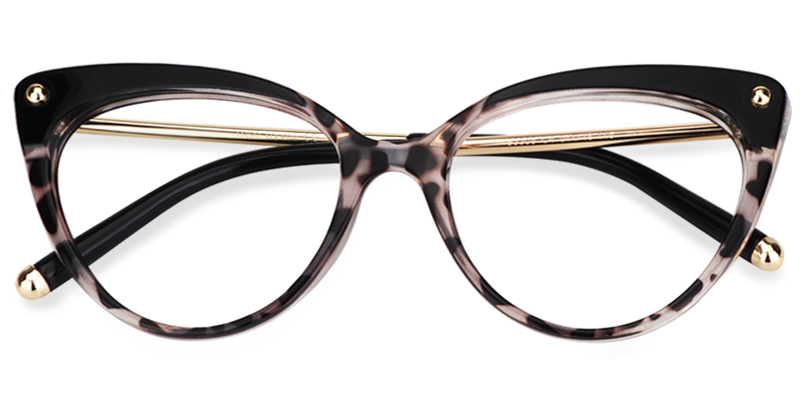 Alivia Cat Eye Tortoise & Crystal Glasses | ZEELOOL UK1