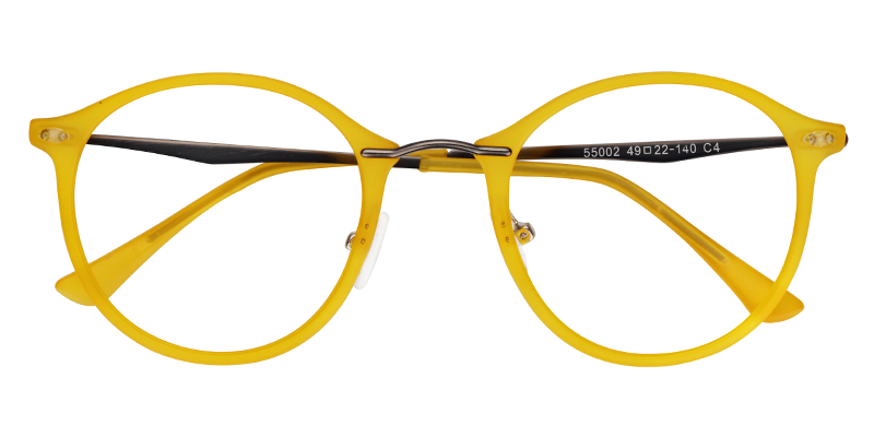 Ivy Round Yellow Glasses3