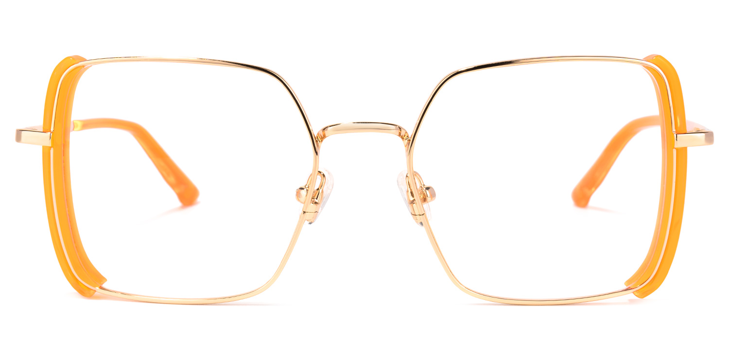 Joselyn Square Orange Glasses | ZEELOOL UK0
