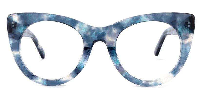 Starry Cateye Blue Glasses