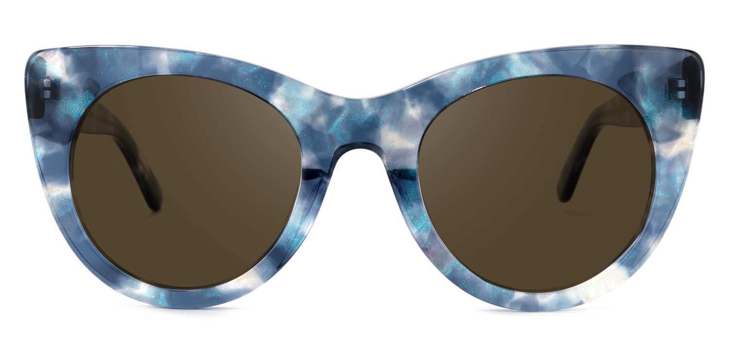 Starry Cateye Blue Sunglasses | ZEELOOL UK0