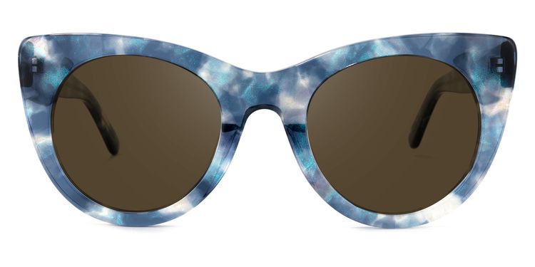 Starry Cateye Blue Sunglasses