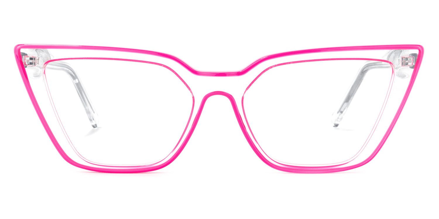 Yosef Cat-eye Bright-Pink Glasses good-img