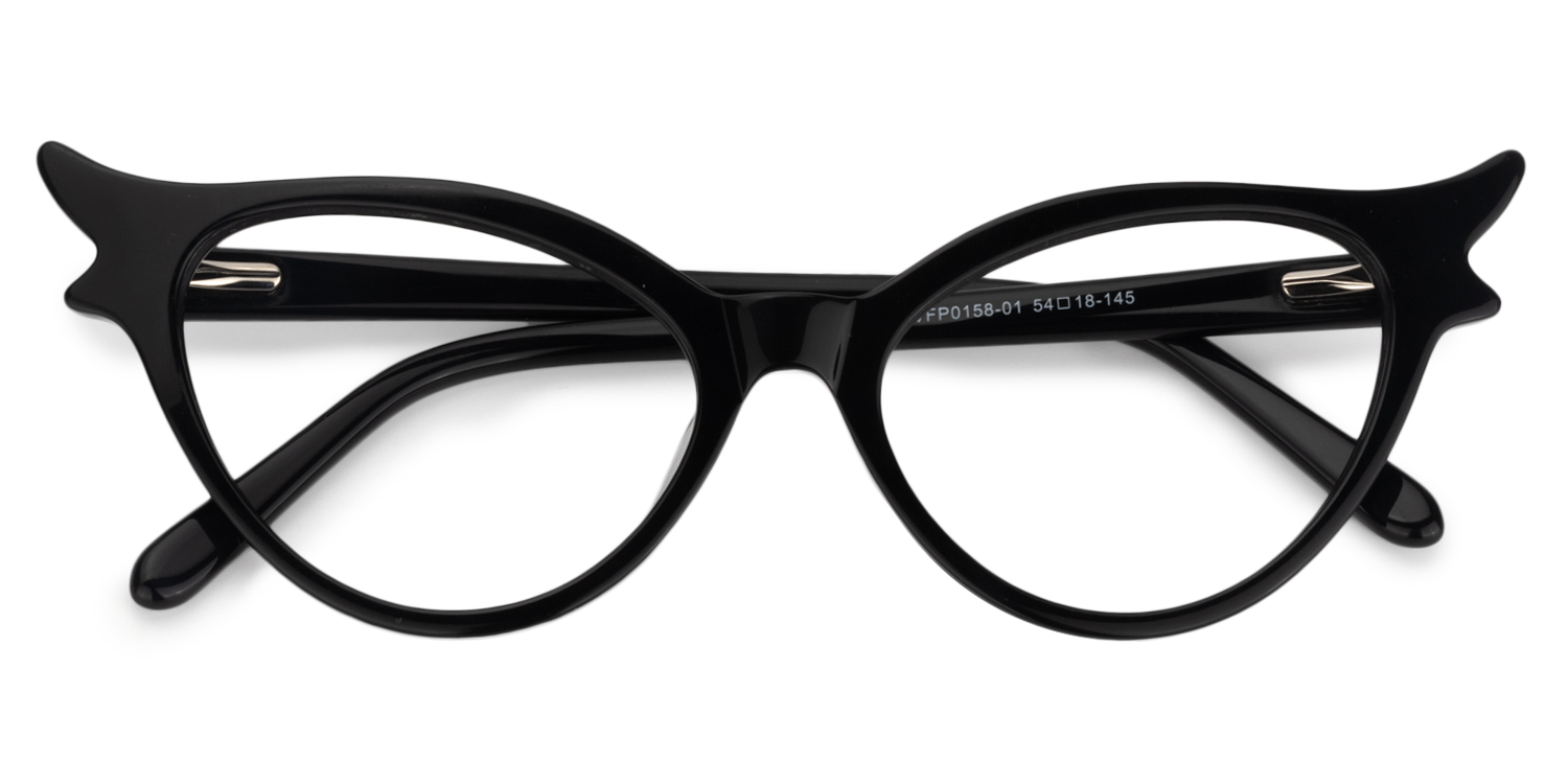 Judy Cat Eye Black Glasses | ZEELOOL UK1