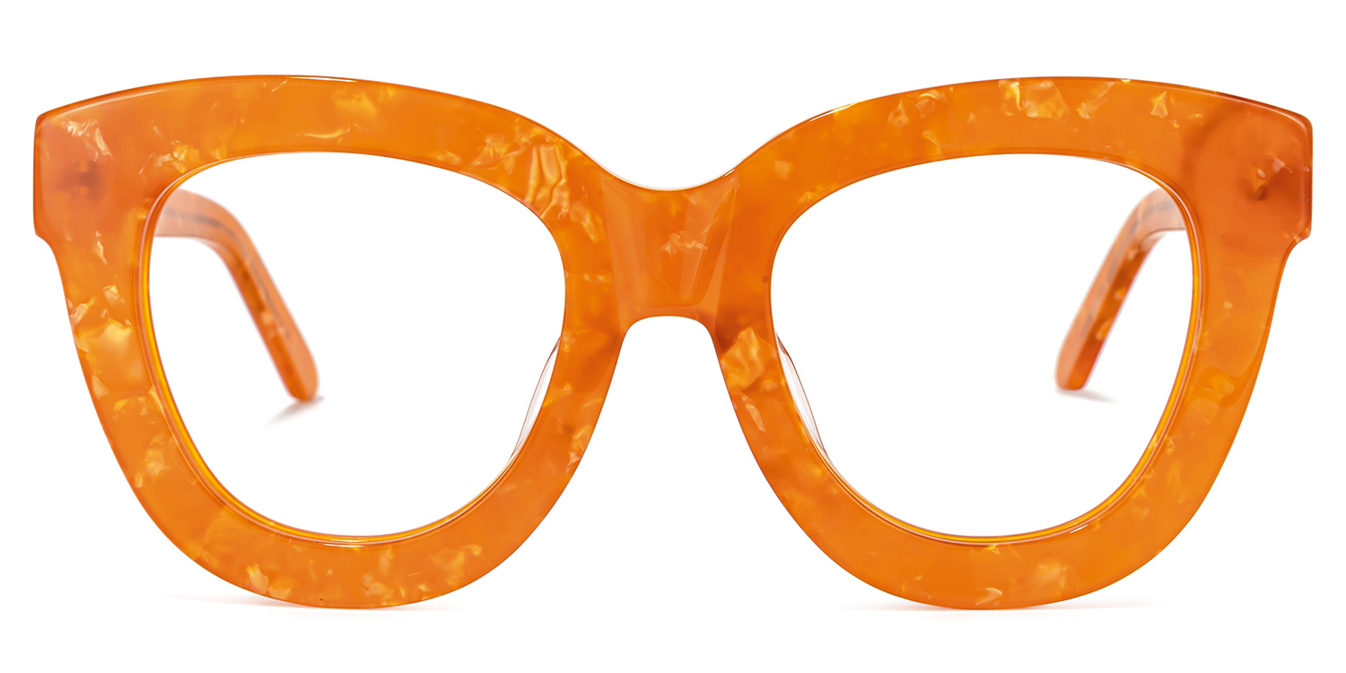 Mercado Cateye Orange Glasses | ZEELOOL UK0