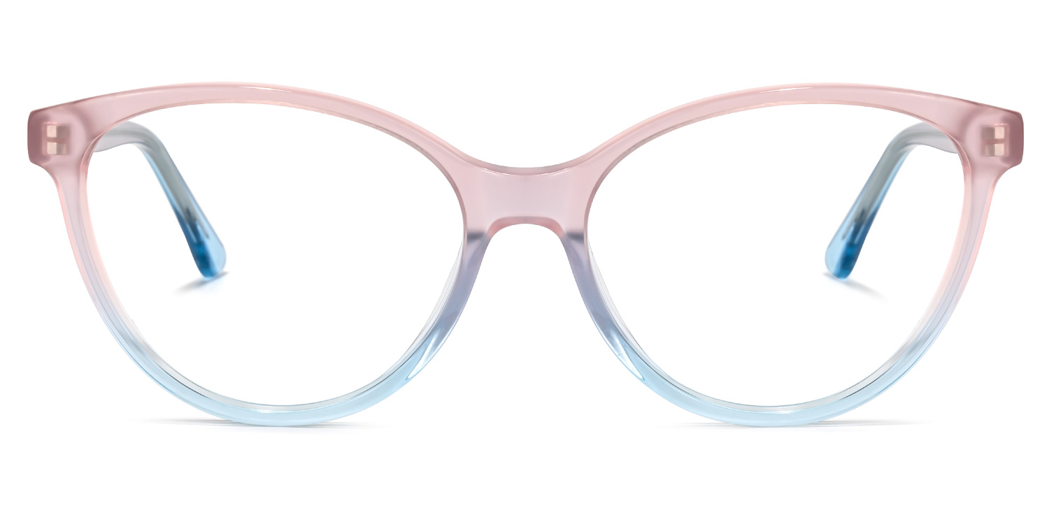 Palos Cateye Pink-Blue Glasses0