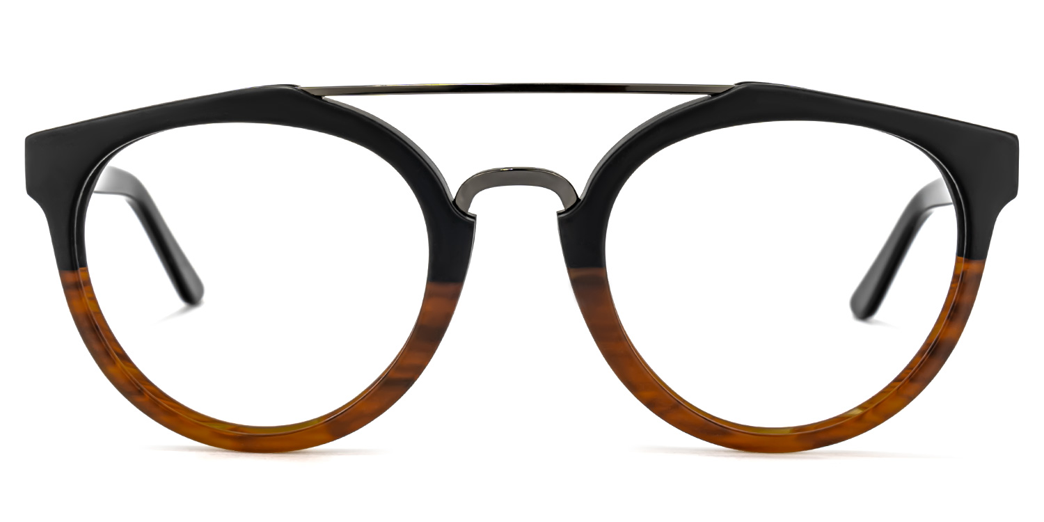 Katrece Round Two-Tone Glasses | ZEELOOL UK0