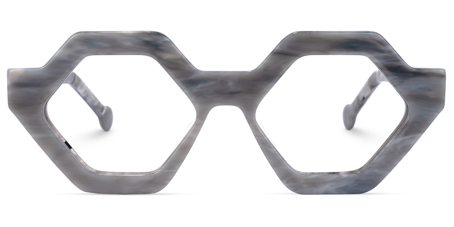 Barreto Geometric Gray Glasses | ZEELOOL UK0