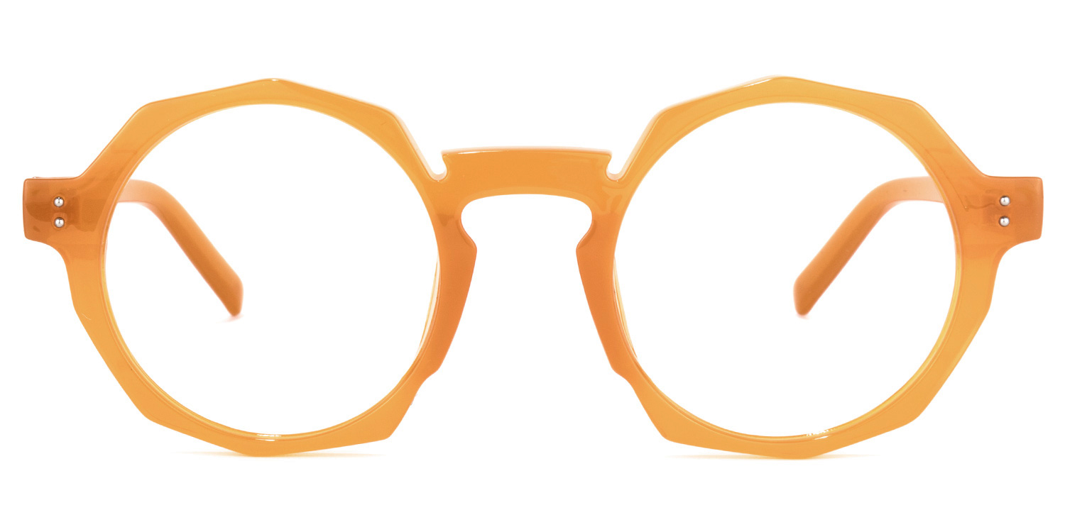 Goodwin Geometric Earthy-Yellow Glasses | ZEELOOL UK0